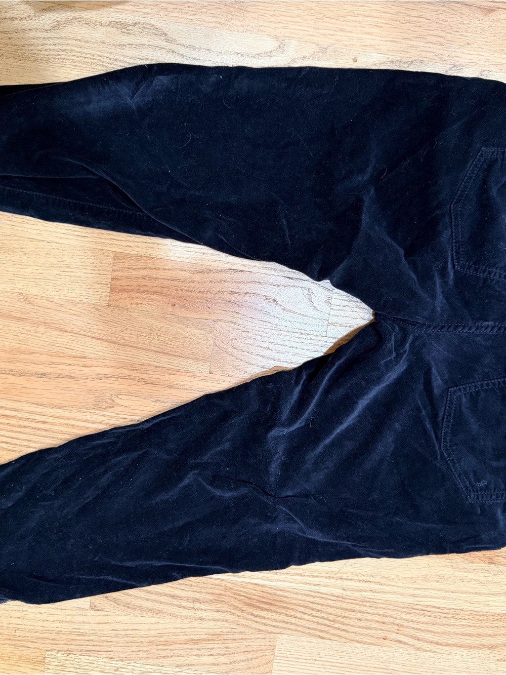 Joie Black Velvet-Effect Jeans
